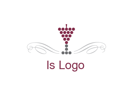 dotted wine glass with ornaments logo