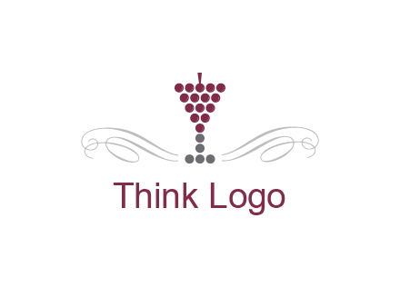 dotted wine glass with ornaments logo