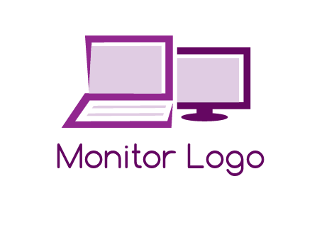abstract laptop with monitor icon
