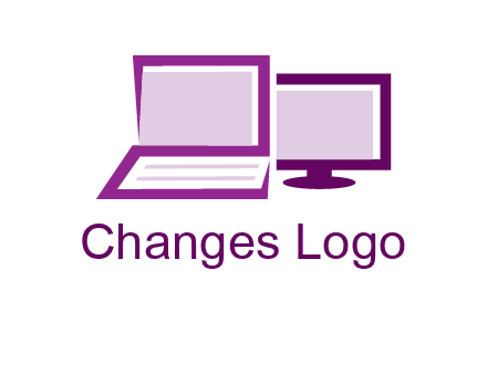 abstract laptop with monitor icon