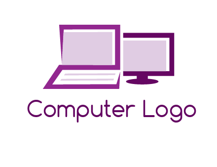 abstract laptop with monitor icon