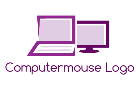 abstract laptop with monitor icon