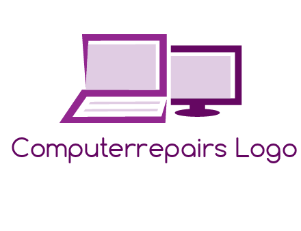 abstract laptop with monitor icon