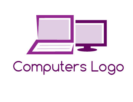abstract laptop with monitor icon