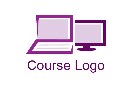 abstract laptop with monitor icon