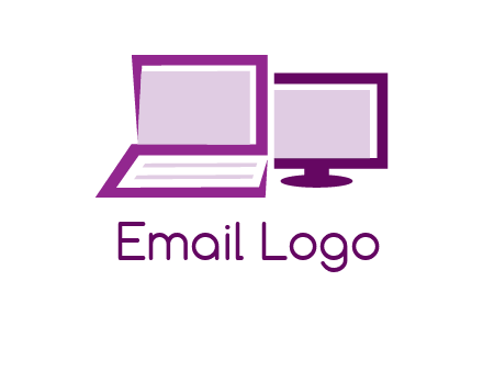 abstract laptop with monitor icon