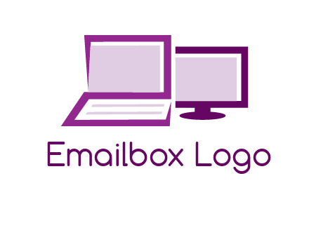 abstract laptop with monitor icon