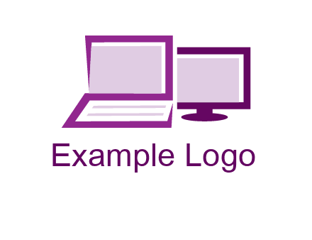 abstract laptop with monitor icon