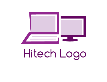 abstract laptop with monitor icon