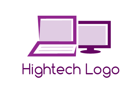 abstract laptop with monitor icon