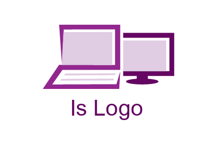 abstract laptop with monitor icon