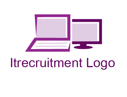 abstract laptop with monitor icon