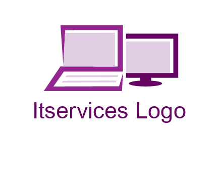 abstract laptop with monitor icon
