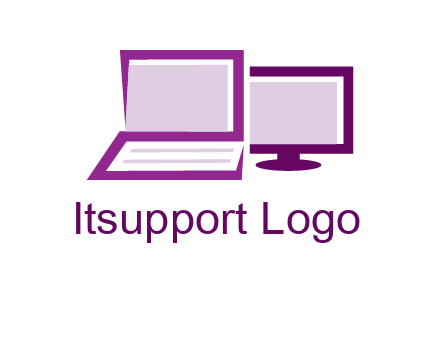 abstract laptop with monitor icon