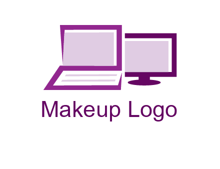 abstract laptop with monitor icon