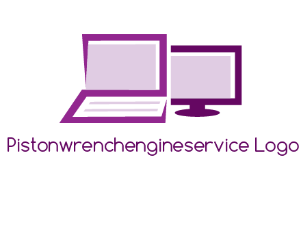 abstract laptop with monitor icon