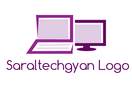 abstract laptop with monitor icon