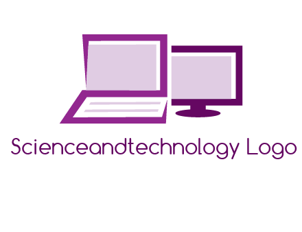 abstract laptop with monitor icon