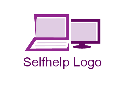 abstract laptop with monitor icon