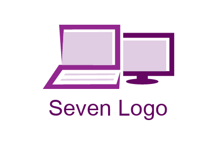 abstract laptop with monitor icon