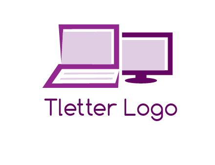 abstract laptop with monitor icon