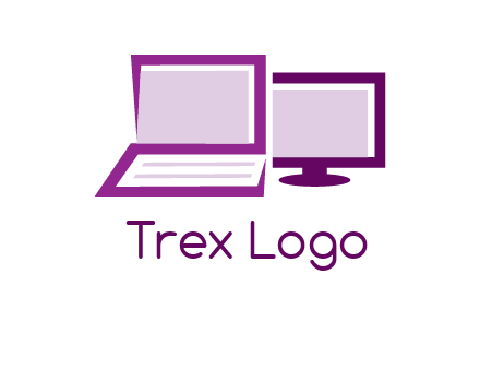 abstract laptop with monitor icon
