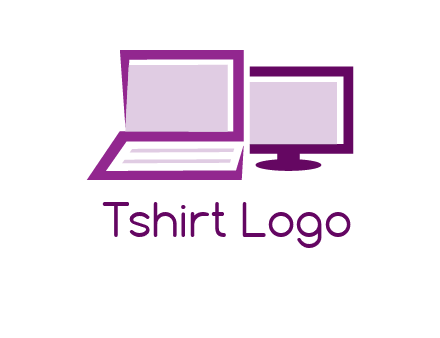 abstract laptop with monitor icon
