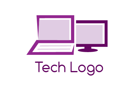 abstract laptop with monitor icon