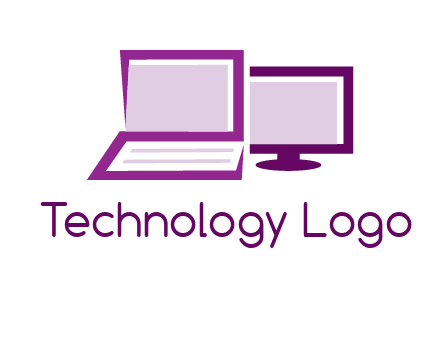 abstract laptop with monitor icon