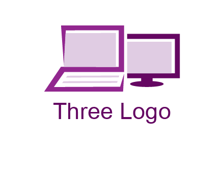 abstract laptop with monitor icon