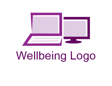 abstract laptop with monitor icon