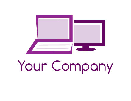 abstract laptop with monitor icon
