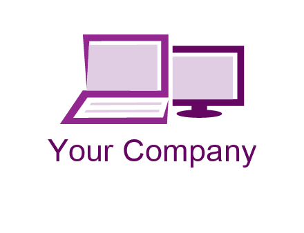 abstract laptop with monitor icon