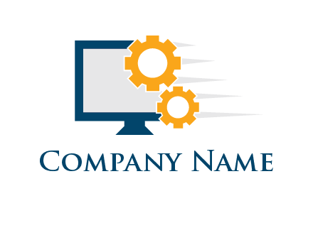 gears on monitor logo