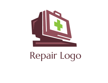 computer merged with medical beg logo