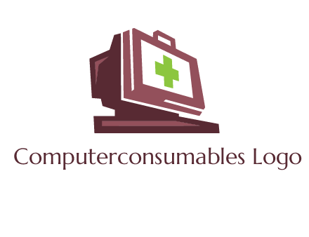 computer merged with medical beg logo