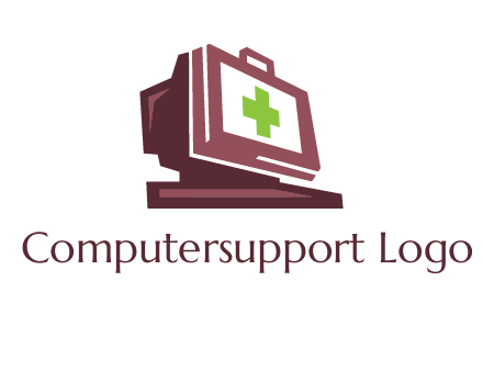 computer merged with medical beg logo