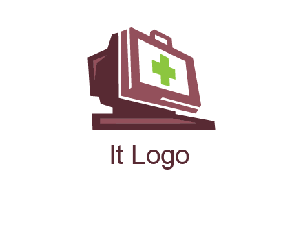 computer merged with medical beg logo