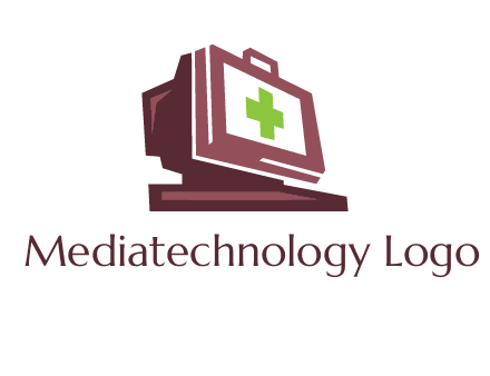 computer merged with medical beg logo