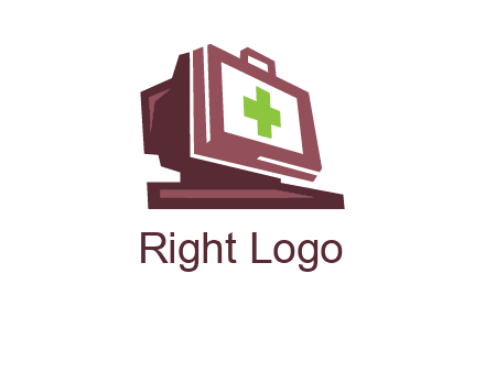 computer merged with medical beg logo