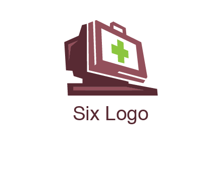 computer merged with medical beg logo