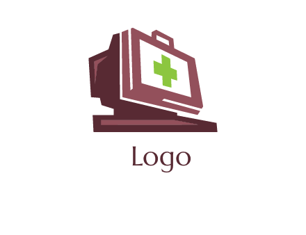 computer merged with medical beg logo