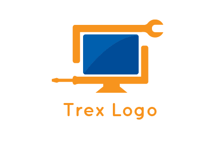 monitor screen made of tools logo