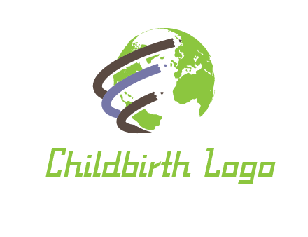 swooshes around the globe logo