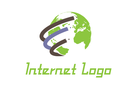 swooshes around the globe logo