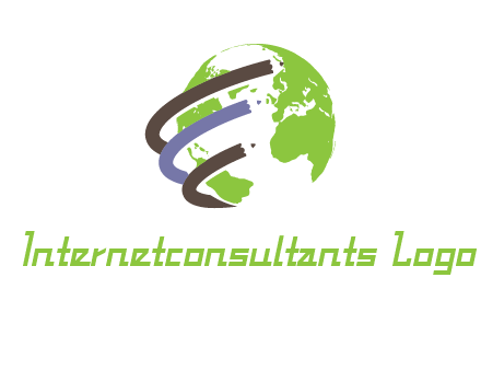 swooshes around the globe logo