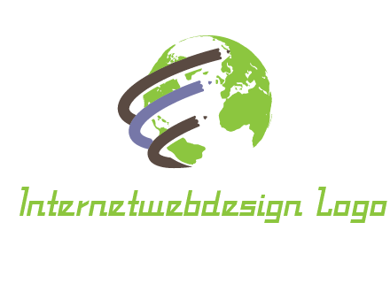 swooshes around the globe logo