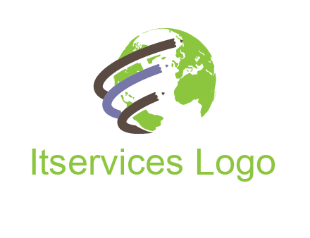 swooshes around the globe logo
