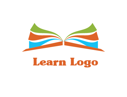 abstract open book logo