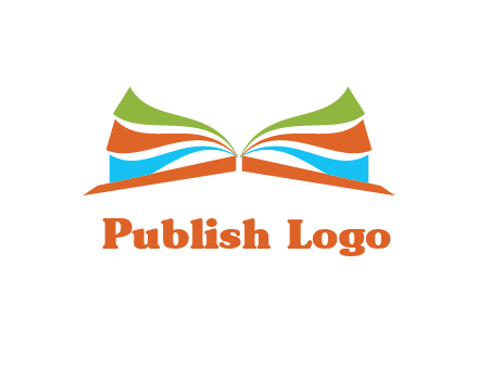 abstract open book logo